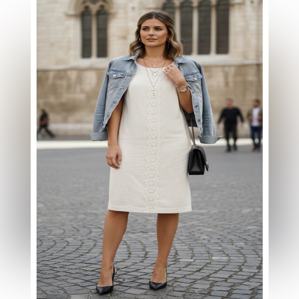 Karl Lagerfeld Paris Lace Accent  Dress